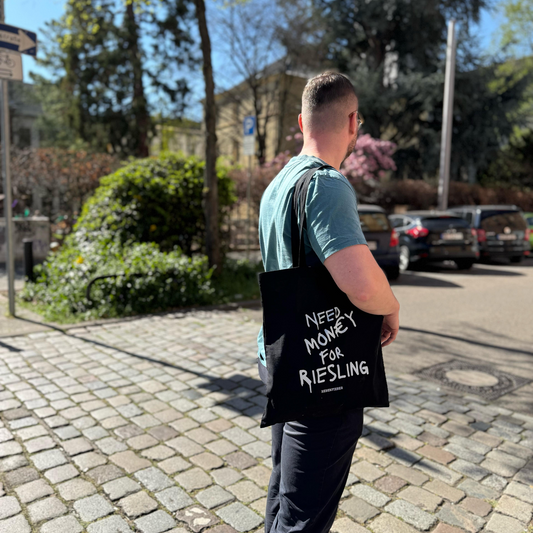 "Need Money for Riesling"-Einkaufstasche