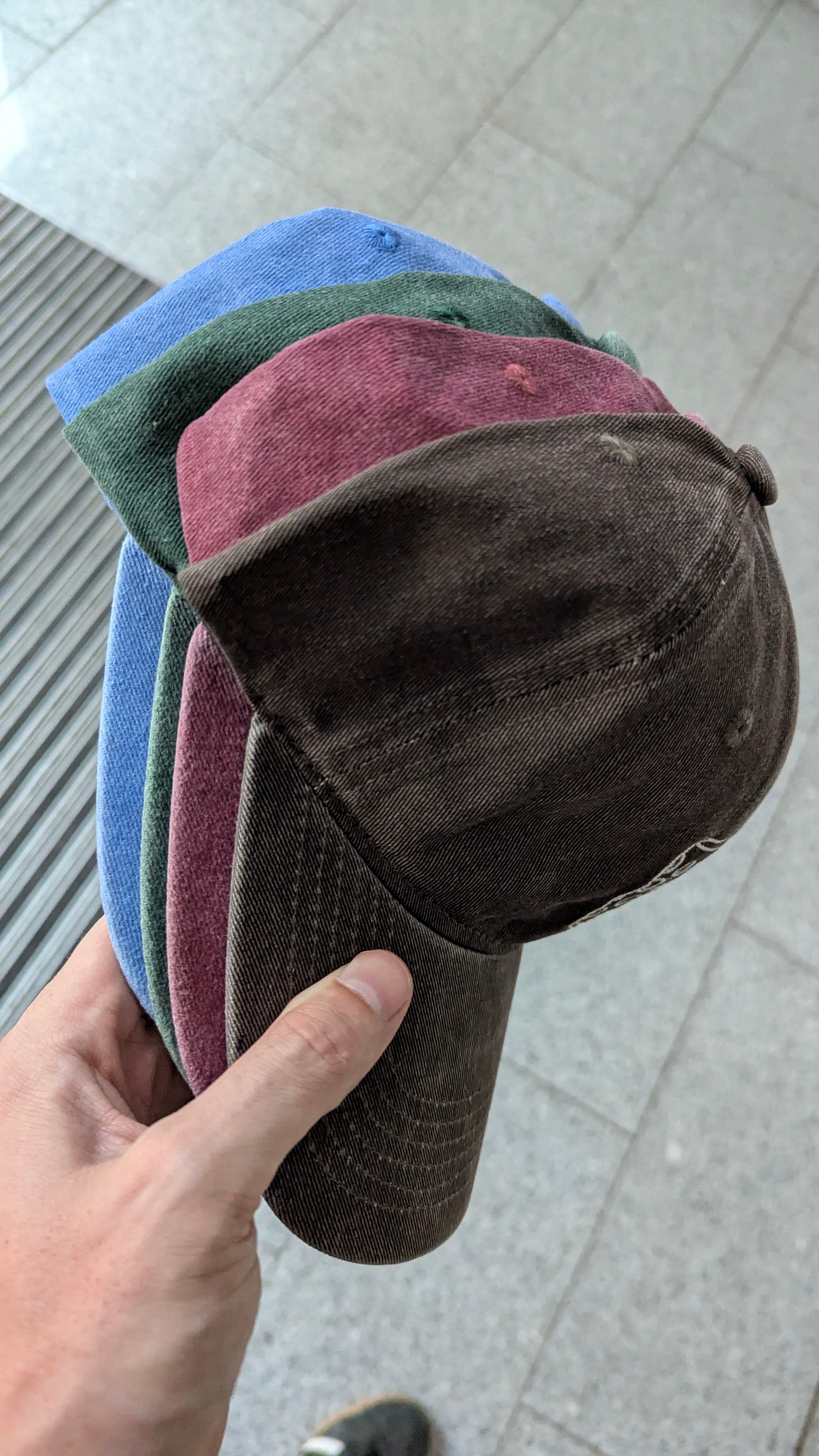 rebenfieber - dubbe cap - alle farben, daddy cap, blau, grün, braun, rot
